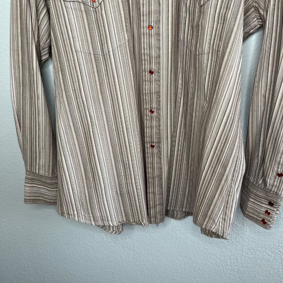 Flying R Ranchwear Mens Western Button Snap Long Sleeve Cotton Shirt 18-36 - Picture 4 of 10